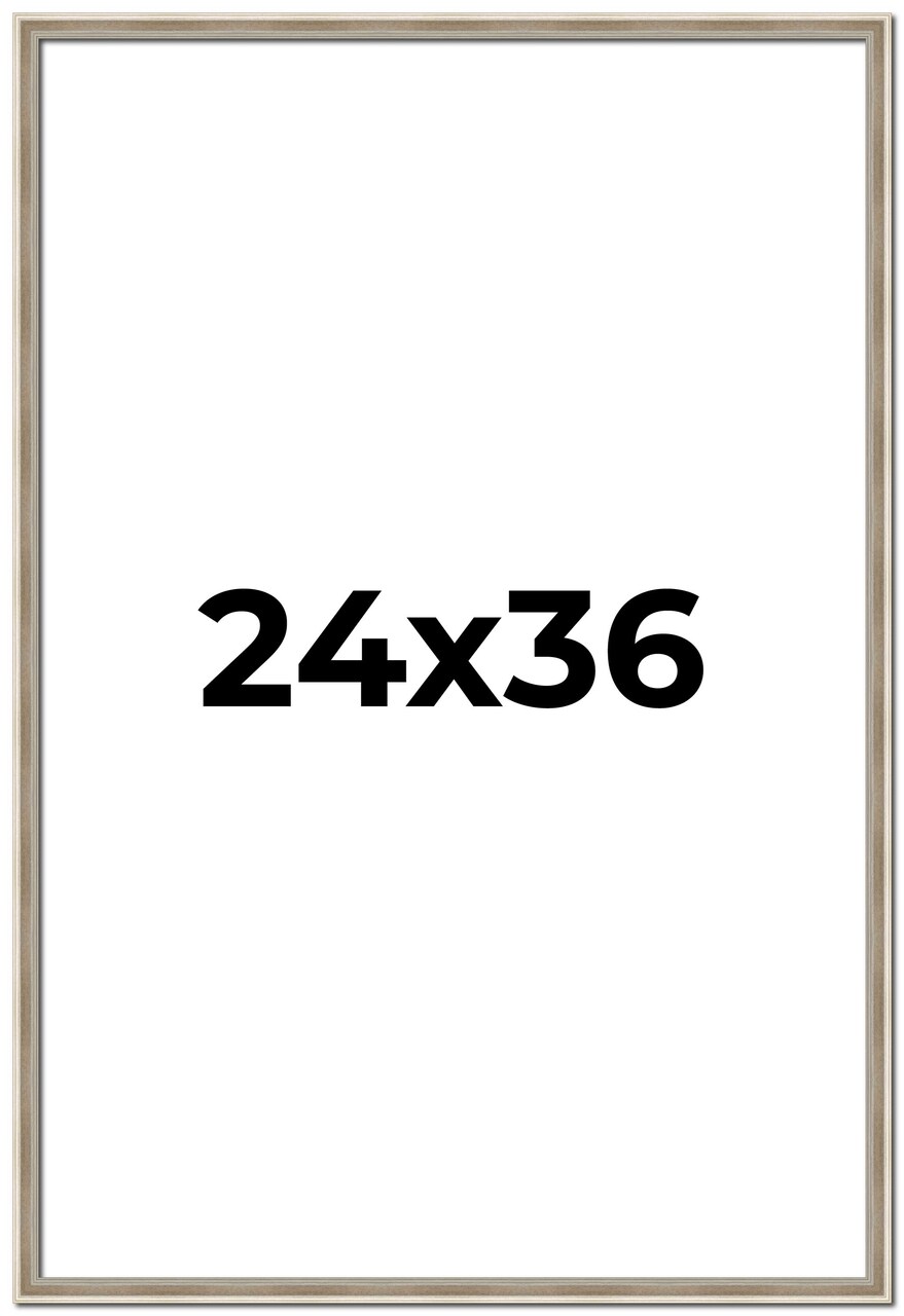 Classic Modern Silver Picture Frame - UV Acrylic, Foam Board Backing, Hanging Hardware